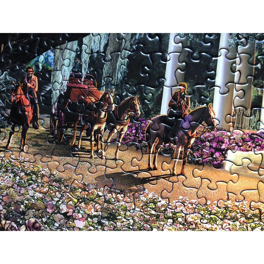 Sunsout 1500 pc Puzzle Moonlight and Lace Southern Antebellum Oak Spanish Moss